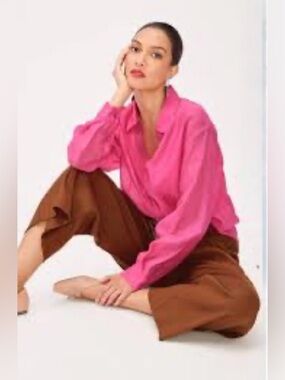 CAbi Hot Pink Blouse